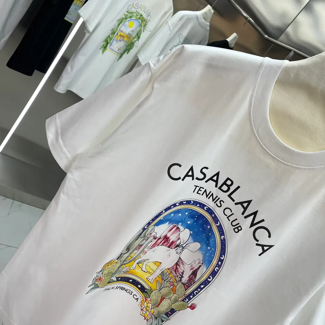 Casablanca Classic Series T ， ， 。 ， Classic ， In Stock ！ ：White Black Size：S M L XL XXL